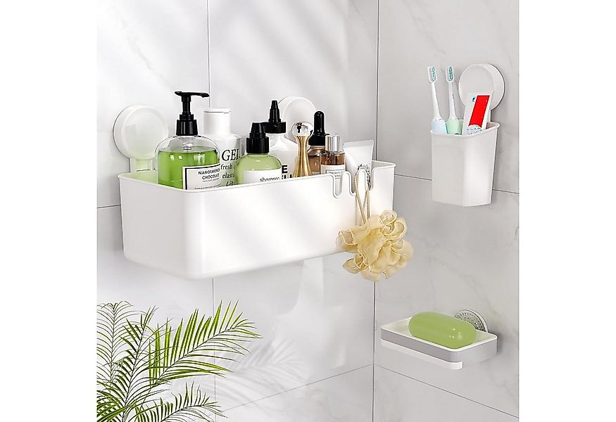 Elegear Duschablage Duschregal Ohne Bohren, Badregal & Küchenregal, Kunstst günstig online kaufen