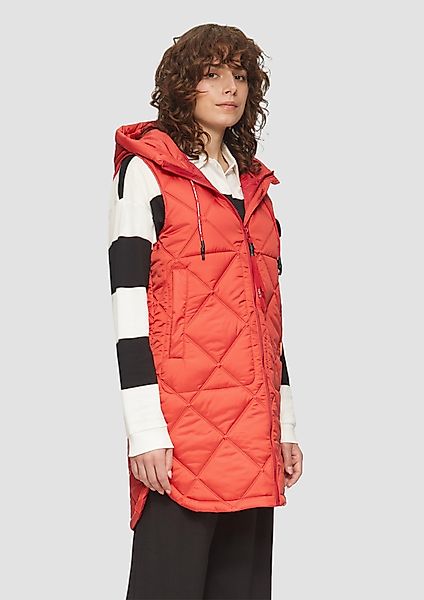 QS Funktionsweste Lange Weste mit Prägemuster günstig online kaufen