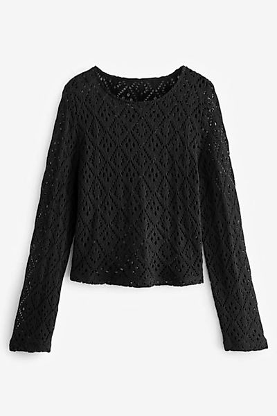 Next Strickpullover Häkel-Pullover mit weiten Ärmeln (1-tlg) günstig online kaufen