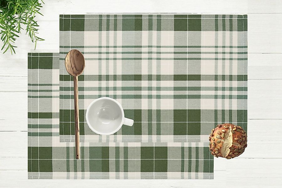 my home Platzset "Candise" 45 x 30, Karomuster, weiche Haptik, Esszimmer, W günstig online kaufen