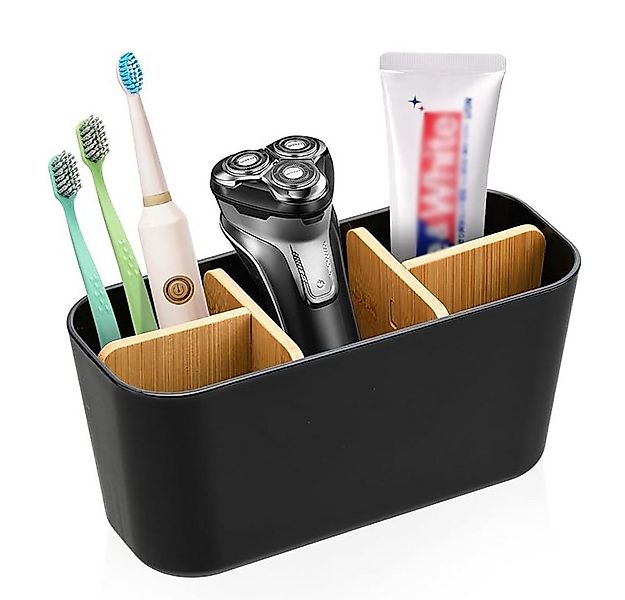 NUODWELL Zahnbürstenhalter Bambus Trennwand Zahnbürstenhalter, Toothbrush H günstig online kaufen