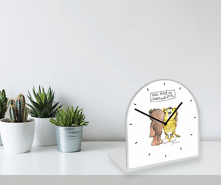 LuckyLinde Tischuhr "Der Tiger und der Bär Janosch" Tischuhr aus Acrylglas, günstig online kaufen