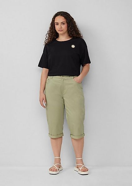QS Stoffhose Capri-Hose aus Baumwollsatin günstig online kaufen