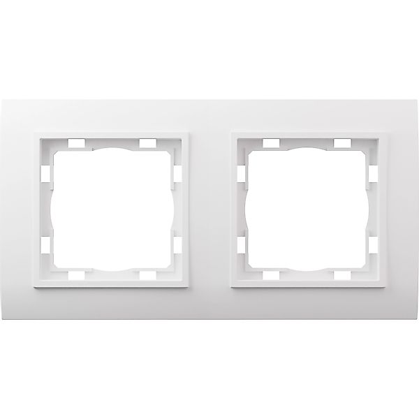 Elektromaterial Abdeckrahmen Vilma 2-fach Weiß günstig online kaufen