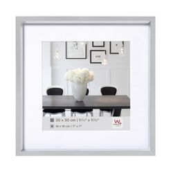 walther design Steel Style Kunststoff Bilderrahmen  30x30 cm Silber günstig online kaufen