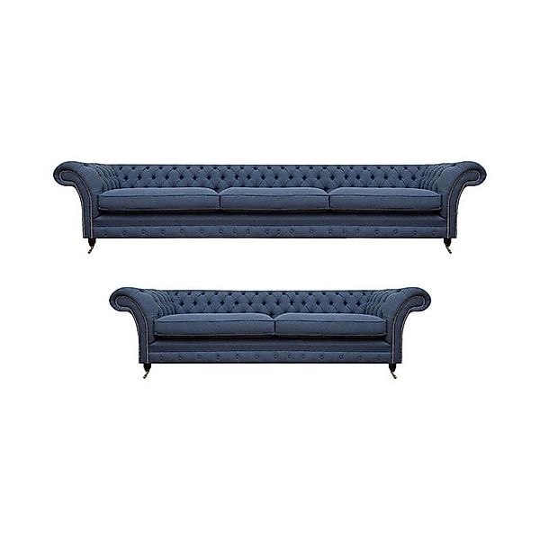 JVmoebel Chesterfield-Sofa 2x Sofas Komplett Möbel Sofagarnitur Design Einr günstig online kaufen
