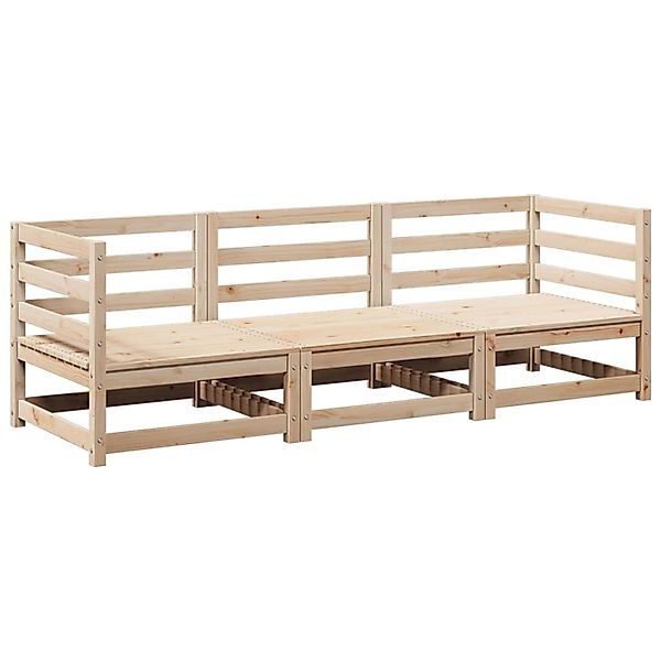 vidaXL 3-Tlg Garten-Sofagarnitur Massivholz Kiefer 3299264 günstig online kaufen