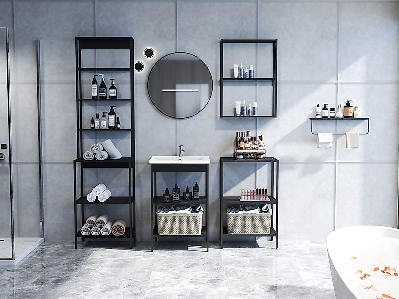 welltime Standregal "Lodi" 1 Stk. tlg. kompaktes Badregal mit 3 Ablagen, id günstig online kaufen