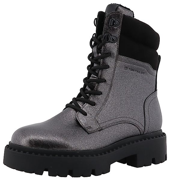 TOM TAILOR Winterboots, Blockabstz, Schnürboots, Winterstiefelette günstig online kaufen