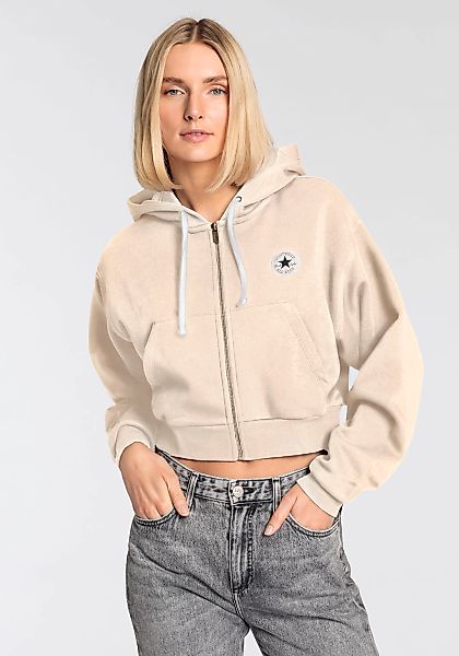 Converse Sweatjacke "WOMENS CONVERSE RETRO FULL-ZIP HOODIE", 1 Stk. cropped günstig online kaufen