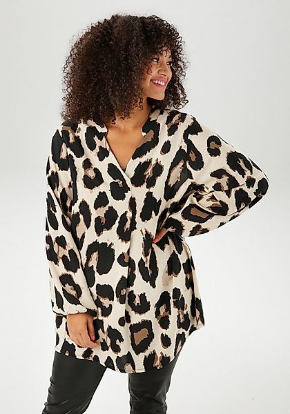 Aniston PLUS Schlupfbluse mit trendigem Leoprint günstig online kaufen