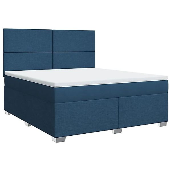 vidaXL Boxspringbett mit Matratze Blau 180x200 cm Stoff 3292866 günstig online kaufen