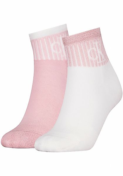 Calvin Klein Jeans Socken "CKJ WOMEN QUARTER 2P GLOSSY RIB" 2 Stk. tlg. mit günstig online kaufen