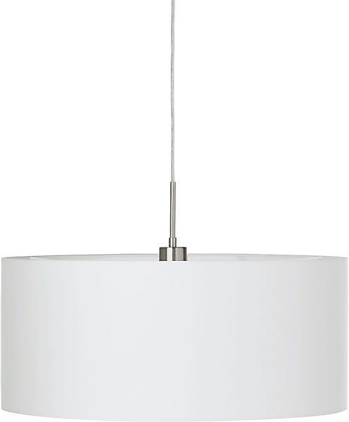 Eglo Hängeleuchte Pasteri 1-flammig Weiß-Nickel matt Ø 530mm E27 60 W günstig online kaufen