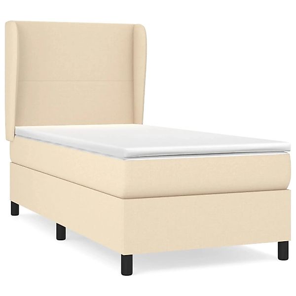 vidaXL Boxspringbett mit Matratze Creme 80x200 cm Stoff1372321 günstig online kaufen