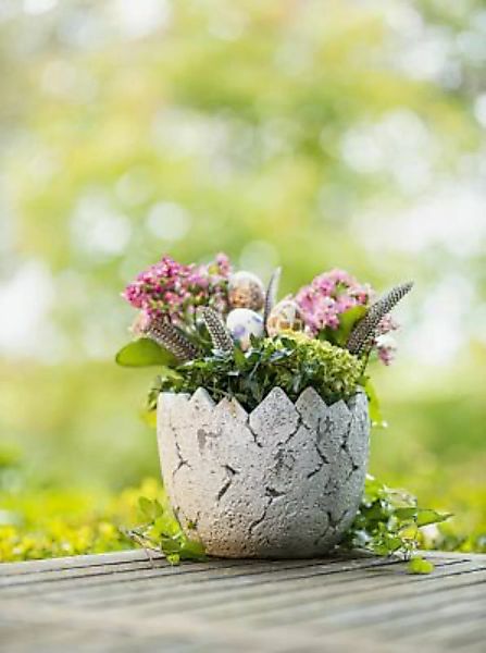 HOME Living Pflanzer Eierschale Blumentöpfe grau/weiß günstig online kaufen