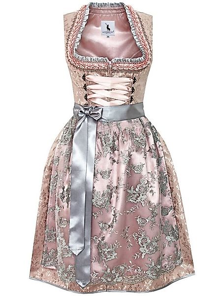 Alpenmärchen Dirndl Dirndl Svea in rosa und grau - ALM902 günstig online kaufen