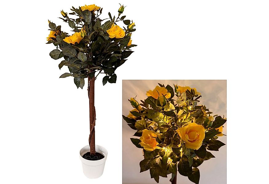 Kunstpflanze Rosenbaum mit LED-Beleuchtung - Künstliche Blumen, Pflanzen im günstig online kaufen