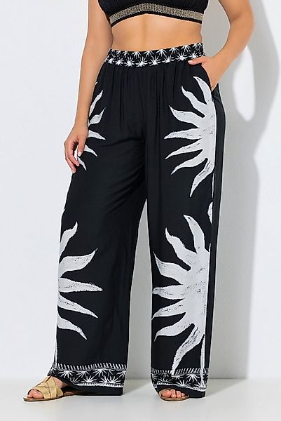 Ulla Popken Funktionshose Palazzohose Sonnen weites Bein Elastikbund günstig online kaufen