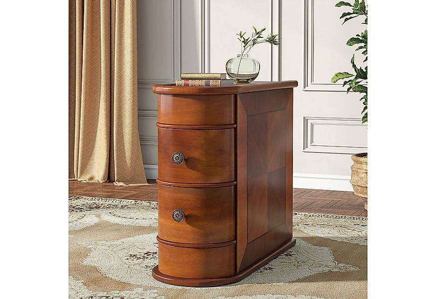 Tribesigns Beistelltisch Holz, Sofatisch mit 2 Schubladen, Keine Montage er günstig online kaufen