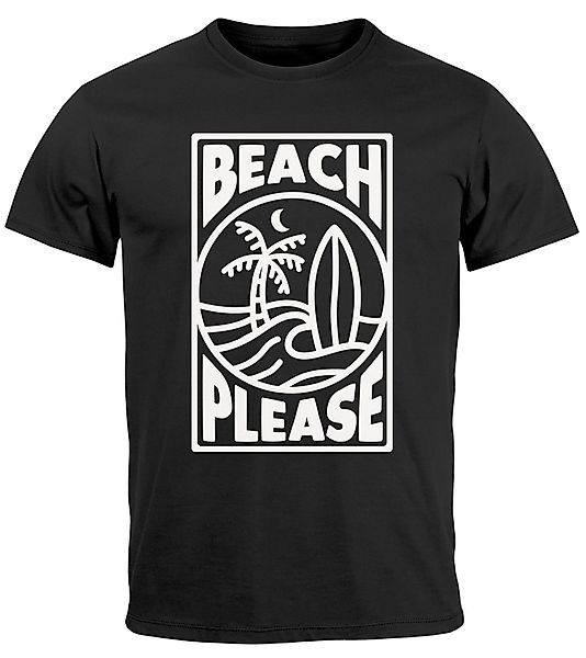 Neverless Print-Shirt Herren T-Shirt Beach Please günstig online kaufen
