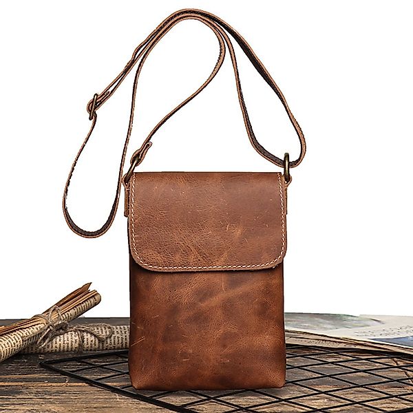 YUBRO-STUDIO Umhängetasche Herren Leder Umhängetasche Klein günstig online kaufen