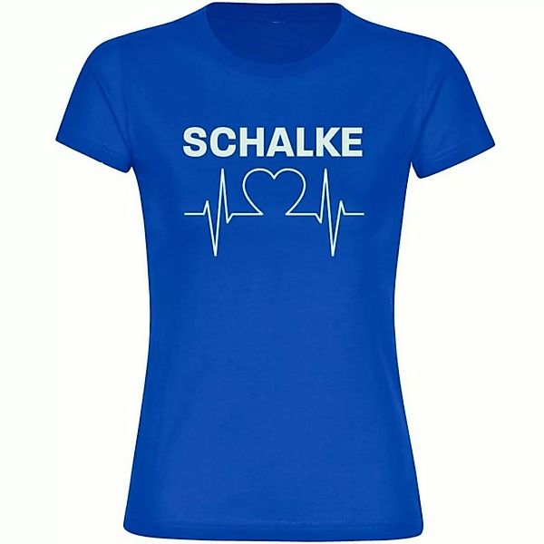 multifanshop T-Shirt Damen Schalke - Herzschlag - Frauen günstig online kaufen