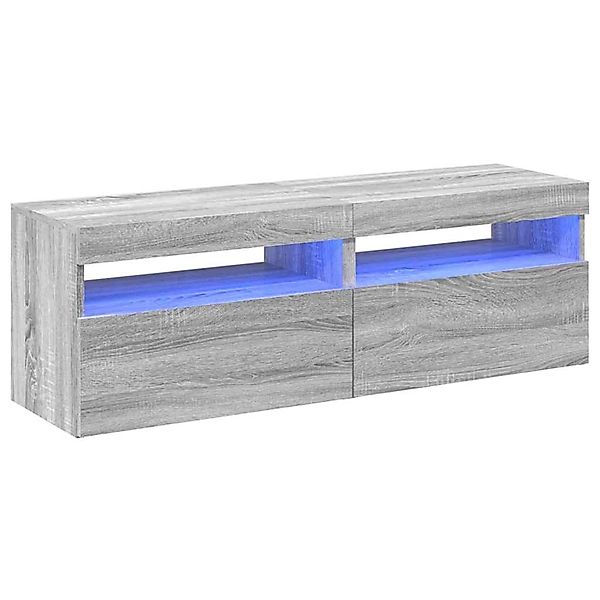 vidaXL TV-Schränke 2 Stk mit LED-Leuchten Grau Sonoma 60x35x40 cm 815681 günstig online kaufen