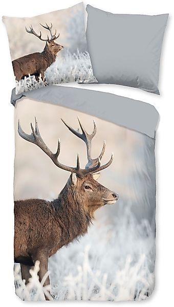 good morning Wendebettwäsche "Wess" 3 Stk. tlg. Baumwolle, Renforcé, Reißve günstig online kaufen