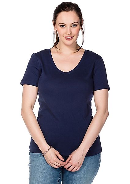 Sheego T-Shirt T-Shirt . aus fein gerippter Qualität günstig online kaufen