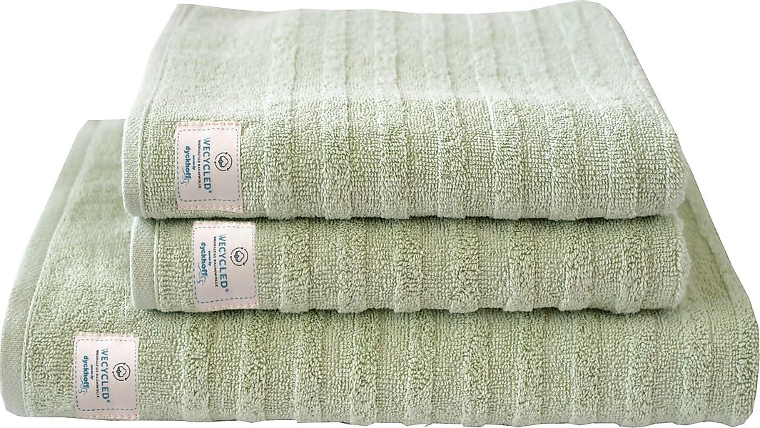 Dyckhoff Handtuch Set »Wecycled«, (Set, 3 St., 2x 50x100 cm-1x 70x140 cm), günstig online kaufen