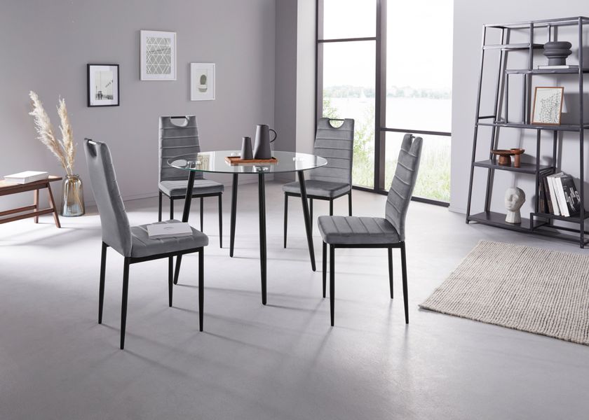 INOSIGN Essgruppe, (Set, 5-tlg), runder Glastisch, günstig online kaufen