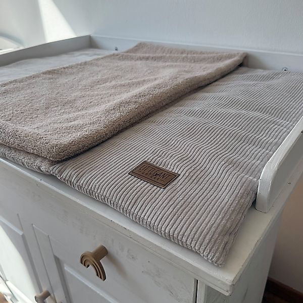 LittleANTunique Wickelauflage Wickeltischauflage Cord Beige günstig online kaufen