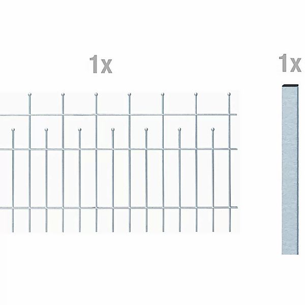 Metallzaun Anbau-Set Madrid verzinkt z. Aufschrauben 100 cm x 200 cm günstig online kaufen