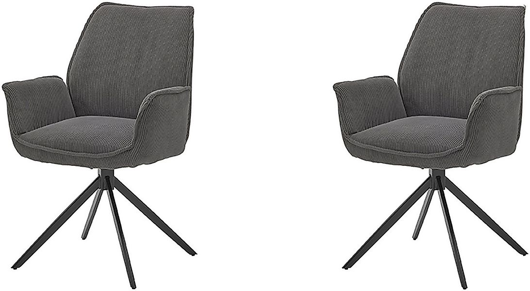 Musterring Esszimmerstuhl Tiama (Set, 2 St), Stativgestell aus Eisen schwar günstig online kaufen