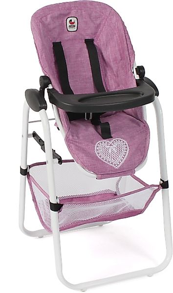 CHIC2000 Puppenhochstuhl Jeans Pink, mit abnehmbarem günstig online kaufen
