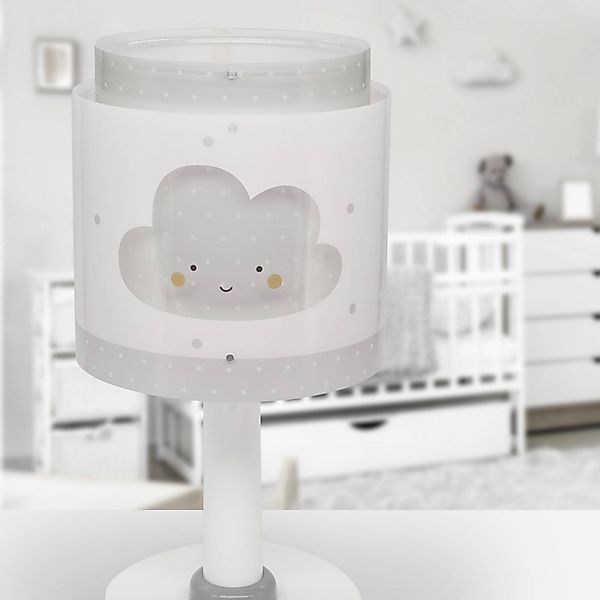 Kinder-Tischlampe Baby Dreams, grau, G4, Ø 15 cm günstig online kaufen