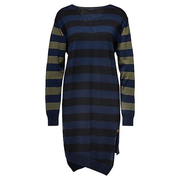 G-star Cross Langärmliges Kleid Mit V-ausschnitt Und Streifen M Luna Blue S günstig online kaufen