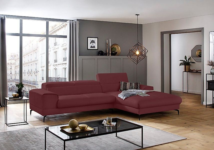 W.SCHILLIG Ecksofa piedroo, Designsofa mit tollem Sitzkomfort, L-Form, Kopf günstig online kaufen