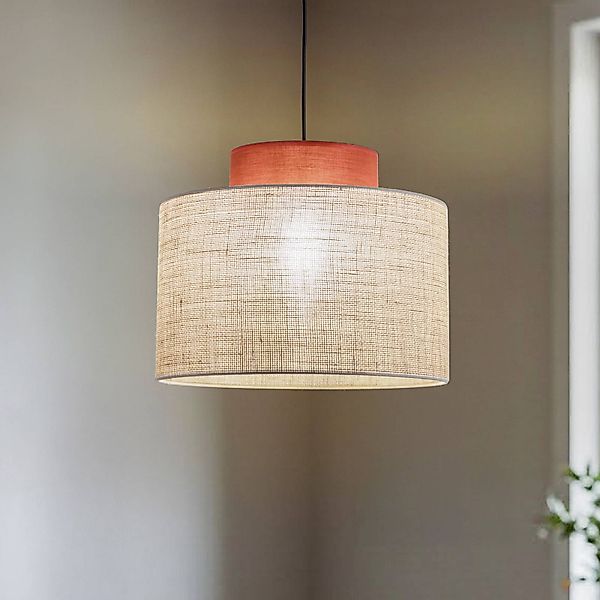 Hängeleuchte Duo, Ø 20 cm, rostbraun/naturbraun, Jute günstig online kaufen