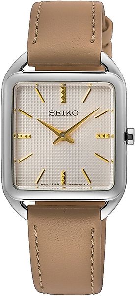 Seiko Quarzuhr SWR089P1, Armbanduhr, Damenuhr, Lederarmband günstig online kaufen