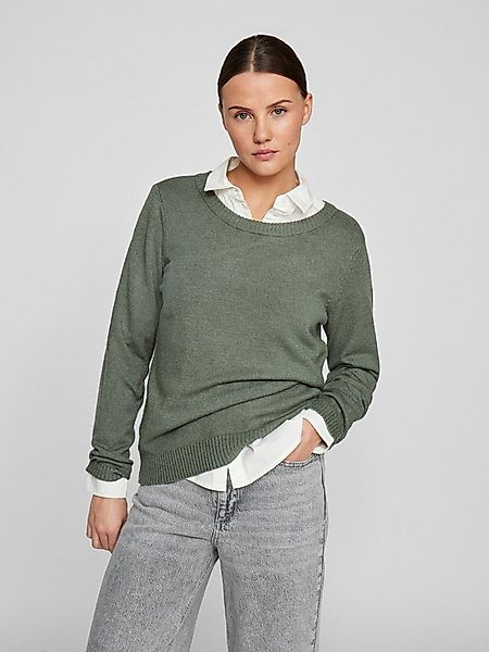 Vila Rundhalspullover VIRIL O-NECK L/S KNIT TOP - NOOS Viskosemischung, reg günstig online kaufen