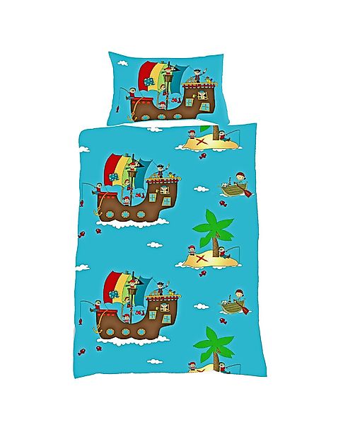 JACK Babybettwäsche 100x135cm Piratenschiff Pirat Schatz günstig online kaufen