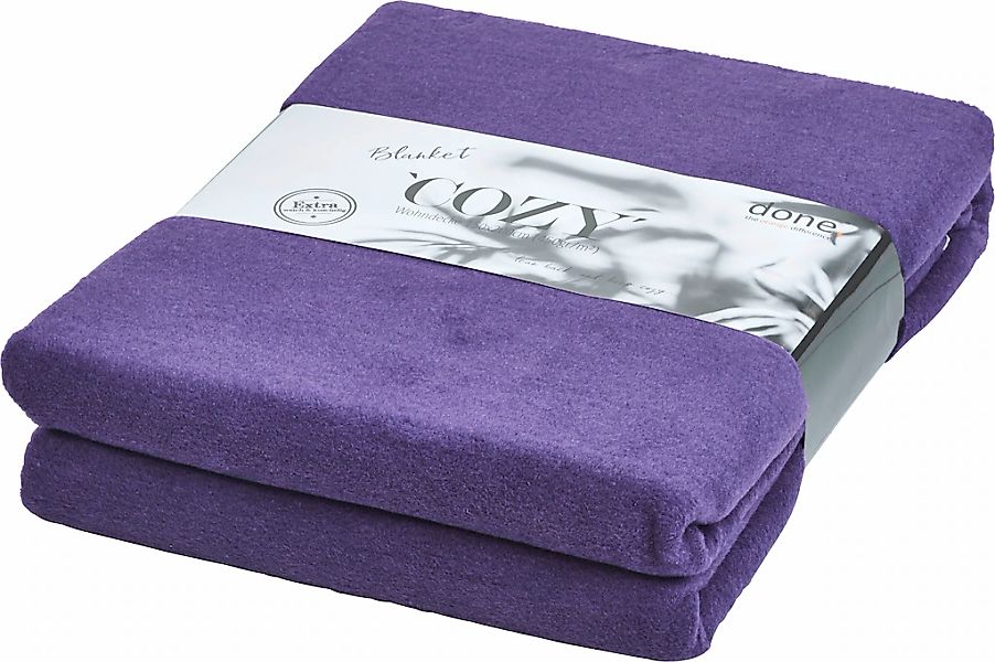 done. Wohndecke "Cozy" geketteltem Zierstich, Baumwolle, unifarben günstig online kaufen