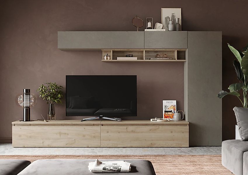 Home affaire Wohnwand "Infinity, 6tlg. Breite 331 cm, Höhe variabel, Schran günstig online kaufen