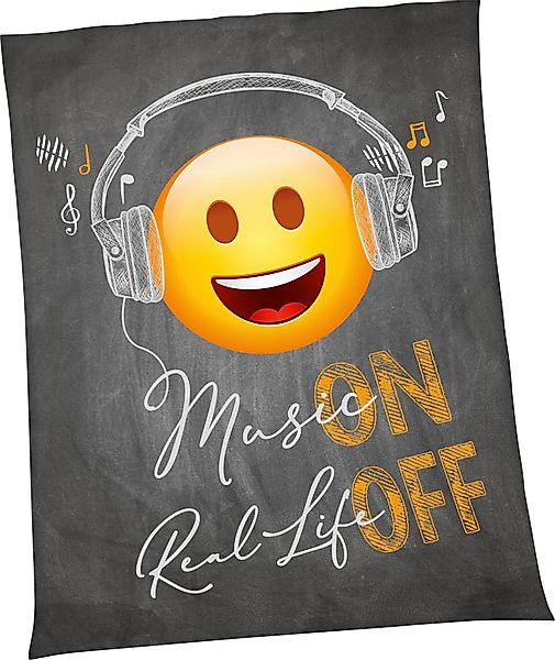 Wohndecke Emot!x Music   ¦ mehrfarbig ¦ Maße (cm): B: 150 H: 1 Dekokissen & günstig online kaufen