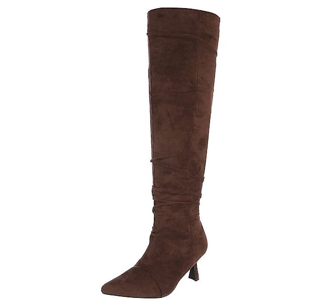 Ital-Design Elegante Overkneestiefel mit Blockabsatz für Damen Overkneestie günstig online kaufen