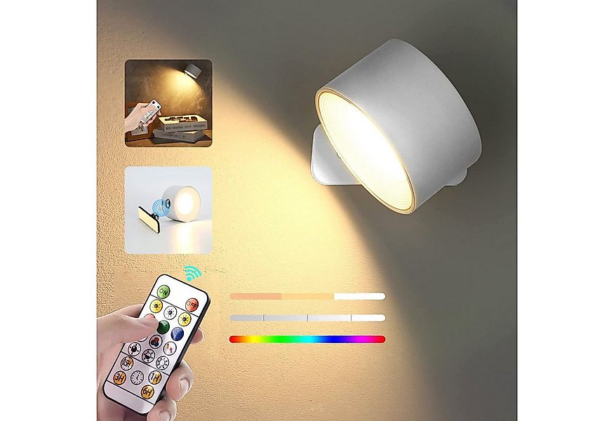 zggzerg LED Wandstrahler Wandleuchte LED Wandleuchte Innen Akku Dimmbar Wan günstig online kaufen