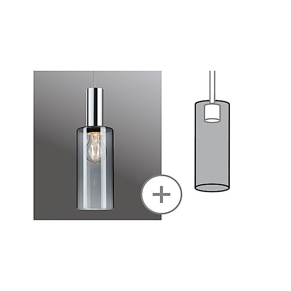 Paulmann "URail Schirm 2Easy Raja 100mm Rauchglas" günstig online kaufen