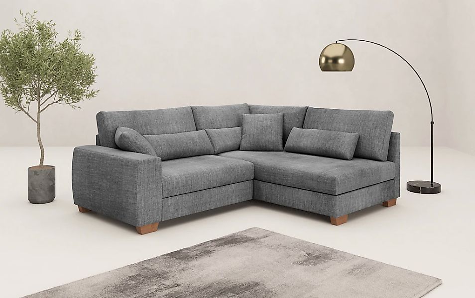 Mr. Couch Ecksofa "Helena L-Form", Mit Federkern, wahlweise mit Bettfunktio günstig online kaufen